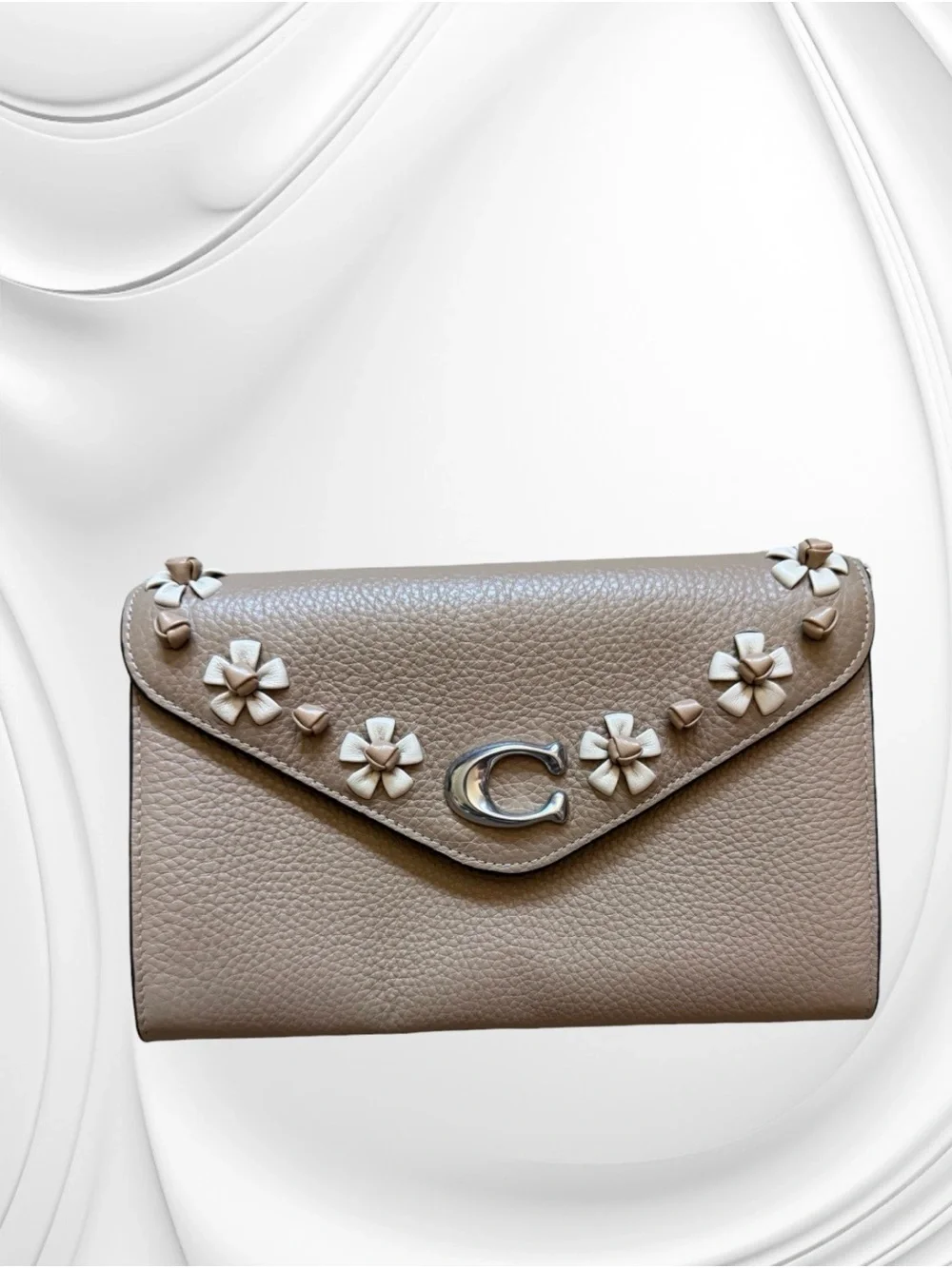Coach Taupe Tammie Clutch Crossbody Bag